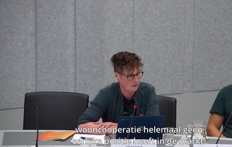 Tweede Kamer: De Nieuwe Meent bij het rondetafelgesprek over wooncoöperaties