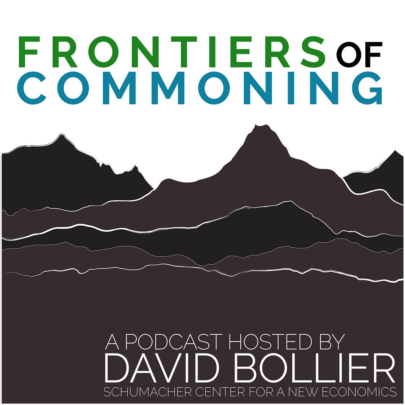Cover of the Frontiers of Commoning podcast, hosted by David Bollier